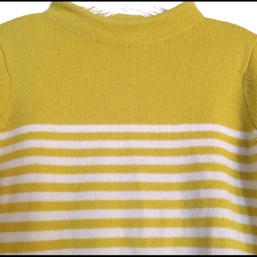 Boden mustard yellow striped sweater size medium